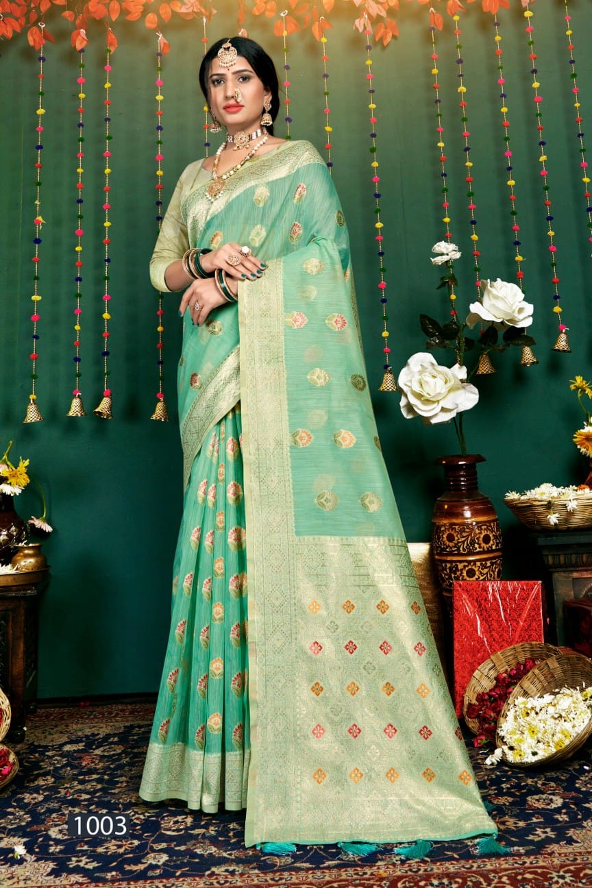 Hulchul Linen Vol 2 By Saroj Slub Linen Designer Sarees Suppliers In India
